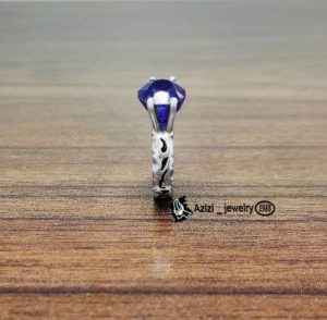 جواهری عزیزی/انگشتر زنانه /یاقوت کبود